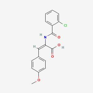 molecular formula C17H14ClNO4 B5665457 2-[(2-chlorobenzoyl)amino]-3-(4-methoxyphenyl)acrylic acid 