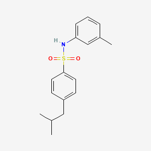 molecular formula C17H21NO2S B5665466 4-isobutyl-N-(3-methylphenyl)benzenesulfonamide 