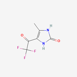 molecular formula C6H5F3N2O2 B566547 4-Methyl-5-(trifluoroacetyl)-1,3-dihydro-2H-imidazol-2-one CAS No. 109777-66-4