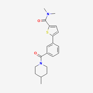 molecular formula C20H24N2O2S B5665483 N,N-dimethyl-5-{3-[(4-methylpiperidin-1-yl)carbonyl]phenyl}thiophene-2-carboxamide 