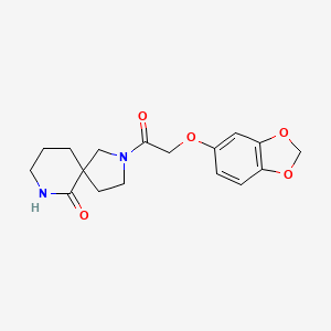 molecular formula C17H20N2O5 B5665497 2-[(1,3-benzodioxol-5-yloxy)acetyl]-2,7-diazaspiro[4.5]decan-6-one 