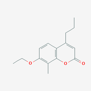 molecular formula C15H18O3 B5665527 7-ethoxy-8-methyl-4-propyl-2H-chromen-2-one 