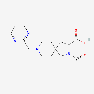 molecular formula C16H22N4O3 B5665534 2-acetyl-8-(2-pyrimidinylmethyl)-2,8-diazaspiro[4.5]decane-3-carboxylic acid 