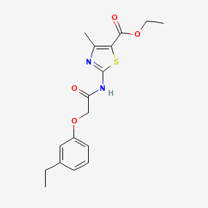 molecular formula C17H20N2O4S B5665535 ethyl 2-{[(3-ethylphenoxy)acetyl]amino}-4-methyl-1,3-thiazole-5-carboxylate 
