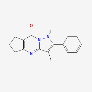 molecular formula C16H15N3O B5665538 3-methyl-2-phenyl-4,5,6,7-tetrahydro-8H-cyclopenta[d]pyrazolo[1,5-a]pyrimidin-8-one 