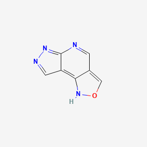 molecular formula C7H4N4O B566555 1H-[1,2]Oxazolo[3,4-d]pyrazolo[3,4-b]pyridine CAS No. 107457-74-9