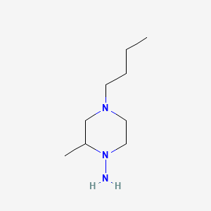 molecular formula C9H21N3 B566556 4-Butyl-2-methylpiperazin-1-amine CAS No. 109055-76-7
