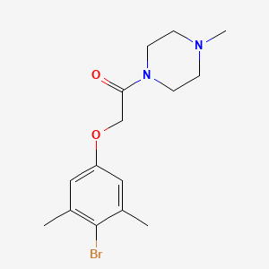 molecular formula C15H21BrN2O2 B5665560 1-[(4-bromo-3,5-dimethylphenoxy)acetyl]-4-methylpiperazine 