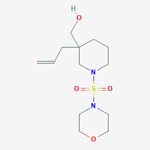 molecular formula C13H24N2O4S B5665568 [3-allyl-1-(4-morpholinylsulfonyl)-3-piperidinyl]methanol 