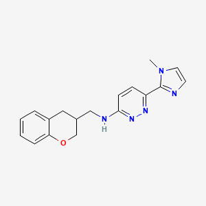 molecular formula C18H19N5O B5665585 N-(3,4-dihydro-2H-chromen-3-ylmethyl)-6-(1-methyl-1H-imidazol-2-yl)pyridazin-3-amine 