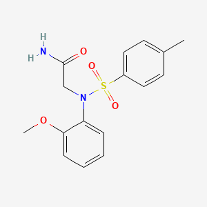 molecular formula C16H18N2O4S B5665599 N~2~-(2-methoxyphenyl)-N~2~-[(4-methylphenyl)sulfonyl]glycinamide 