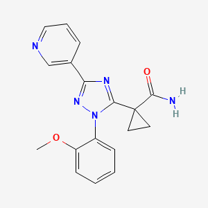 1-[1-(2-methoxyphenyl)-3-pyridin-3-yl-1H-1,2,4-triazol-5-yl]cyclopropanecarboxamide