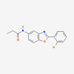 molecular formula C16H13BrN2O2 B5665612 N-[2-(2-bromophenyl)-1,3-benzoxazol-5-yl]propanamide 