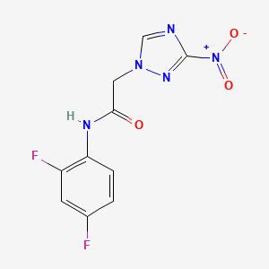 N-(2,4-difluorophenyl)-2-(3-nitro-1H-1,2,4-triazol-1-yl)acetamide