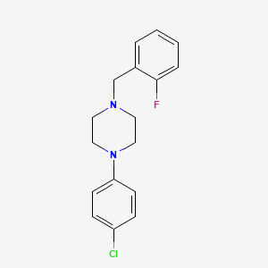 molecular formula C17H18ClFN2 B5665650 1-(4-chlorophenyl)-4-(2-fluorobenzyl)piperazine 