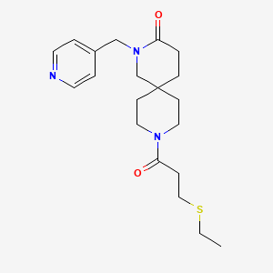 molecular formula C20H29N3O2S B5665657 9-[3-(ethylthio)propanoyl]-2-(pyridin-4-ylmethyl)-2,9-diazaspiro[5.5]undecan-3-one 
