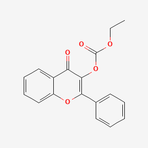 molecular formula C18H14O5 B5665668 ethyl 4-oxo-2-phenyl-4H-chromen-3-yl carbonate 