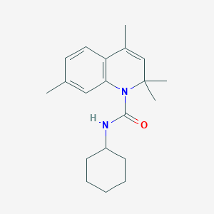 molecular formula C20H28N2O B5665677 N-cyclohexyl-2,2,4,7-tetramethyl-1(2H)-quinolinecarboxamide 
