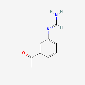 molecular formula C9H10N2O B566568 N'-(3-acetylphenyl)methanimidamide CAS No. 109919-98-4