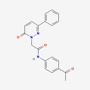 molecular formula C20H17N3O3 B5665682 N-(4-acetylphenyl)-2-(6-oxo-3-phenyl-1(6H)-pyridazinyl)acetamide 