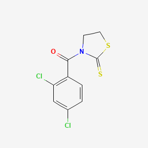 molecular formula C10H7Cl2NOS2 B5665684 3-(2,4-dichlorobenzoyl)-1,3-thiazolidine-2-thione 