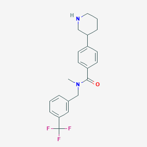 molecular formula C21H23F3N2O B5665700 N-methyl-4-piperidin-3-yl-N-[3-(trifluoromethyl)benzyl]benzamide 