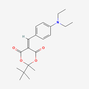 molecular formula C20H27NO4 B5665718 2-tert-butyl-5-[4-(diethylamino)benzylidene]-2-methyl-1,3-dioxane-4,6-dione 