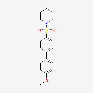 molecular formula C18H21NO3S B5665725 1-[(4'-methoxy-4-biphenylyl)sulfonyl]piperidine 
