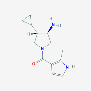 molecular formula C13H19N3O B5665733 (3R*,4S*)-4-cyclopropyl-1-[(2-methyl-1H-pyrrol-3-yl)carbonyl]-3-pyrrolidinamine 