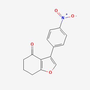 molecular formula C14H11NO4 B5665743 3-(4-硝基苯基)-6,7-二氢-1-苯并呋喃-4(5H)-酮 