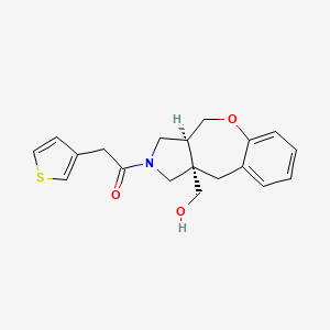molecular formula C19H21NO3S B5665797 [(3aS*,10aS*)-2-(3-thienylacetyl)-2,3,3a,4-tetrahydro-1H-[1]benzoxepino[3,4-c]pyrrol-10a(10H)-yl]methanol 