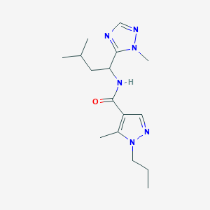5-methyl-N-[3-methyl-1-(1-methyl-1H-1,2,4-triazol-5-yl)butyl]-1-propyl-1H-pyrazole-4-carboxamide