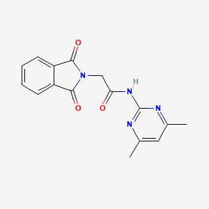 molecular formula C16H14N4O3 B5665823 N-(4,6-dimethyl-2-pyrimidinyl)-2-(1,3-dioxo-1,3-dihydro-2H-isoindol-2-yl)acetamide 