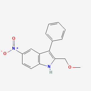 molecular formula C16H14N2O3 B5665831 2-(methoxymethyl)-5-nitro-3-phenyl-1H-indole 