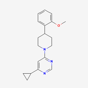 molecular formula C19H23N3O B5665837 4-cyclopropyl-6-[4-(2-methoxyphenyl)piperidin-1-yl]pyrimidine 