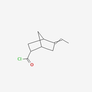 molecular formula C10H13ClO B566585 Bicyclo[2.2.1]heptane-2-carbonyl chloride, 5-ethylidene- CAS No. 101159-34-6