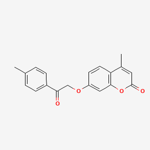 molecular formula C19H16O4 B5665867 4-methyl-7-[2-(4-methylphenyl)-2-oxoethoxy]-2H-chromen-2-one 