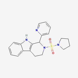 molecular formula C20H22N4O2S B5665870 1-pyridin-2-yl-2-(pyrrolidin-1-ylsulfonyl)-2,3,4,9-tetrahydro-1H-beta-carboline 