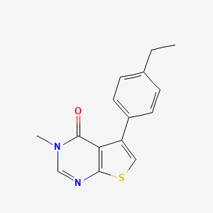 molecular formula C15H14N2OS B5665873 5-(4-ethylphenyl)-3-methylthieno[2,3-d]pyrimidin-4(3H)-one 