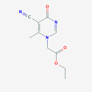 ethyl (5-cyano-6-methyl-4-oxo-1(4H)-pyrimidinyl)acetate