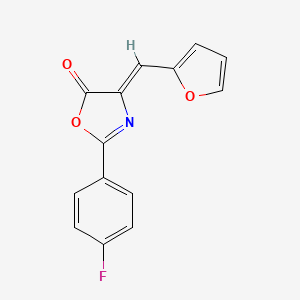 molecular formula C14H8FNO3 B5665892 2-(4-fluorophenyl)-4-(2-furylmethylene)-1,3-oxazol-5(4H)-one 