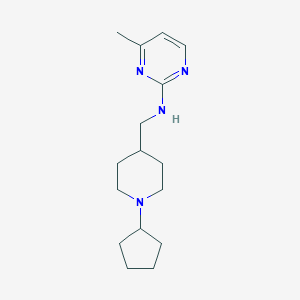 molecular formula C16H26N4 B5665953 N-[(1-cyclopentylpiperidin-4-yl)methyl]-4-methylpyrimidin-2-amine 