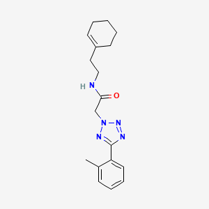 molecular formula C18H23N5O B5665960 N-[2-(1-cyclohexen-1-yl)ethyl]-2-[5-(2-methylphenyl)-2H-tetrazol-2-yl]acetamide 