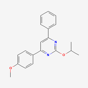 molecular formula C20H20N2O2 B5665967 2-isopropoxy-4-(4-methoxyphenyl)-6-phenylpyrimidine 