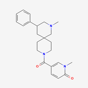 molecular formula C23H29N3O2 B5666005 1-methyl-5-[(2-methyl-4-phenyl-2,9-diazaspiro[5.5]undec-9-yl)carbonyl]-2(1H)-pyridinone 