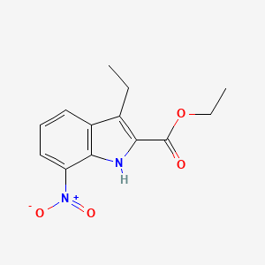molecular formula C13H14N2O4 B5666089 ethyl 3-ethyl-7-nitro-1H-indole-2-carboxylate 