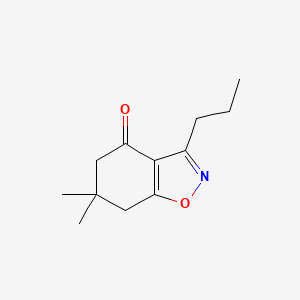 molecular formula C12H17NO2 B5666109 6,6-dimethyl-3-propyl-6,7-dihydro-1,2-benzisoxazol-4(5H)-one 