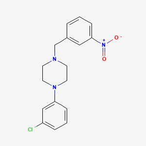 molecular formula C17H18ClN3O2 B5666113 1-(3-chlorophenyl)-4-(3-nitrobenzyl)piperazine 