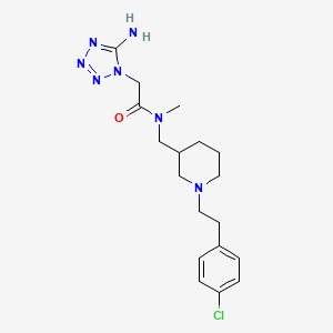 molecular formula C18H26ClN7O B5666115 2-(5-amino-1H-tetrazol-1-yl)-N-({1-[2-(4-chlorophenyl)ethyl]piperidin-3-yl}methyl)-N-methylacetamide 