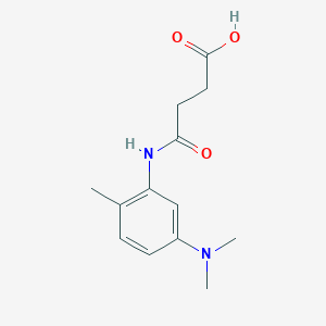 molecular formula C13H18N2O3 B5666124 4-{[5-(dimethylamino)-2-methylphenyl]amino}-4-oxobutanoic acid 